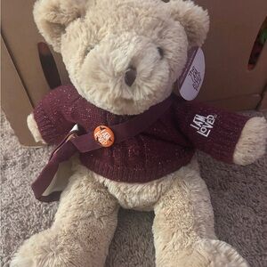 Helzberg Diamonds THE I AM LOVED SPARKLE TEDDY BEAR w/ KNIT SWEATER Plush NEW